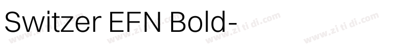 Switzer EFN Bold字体转换